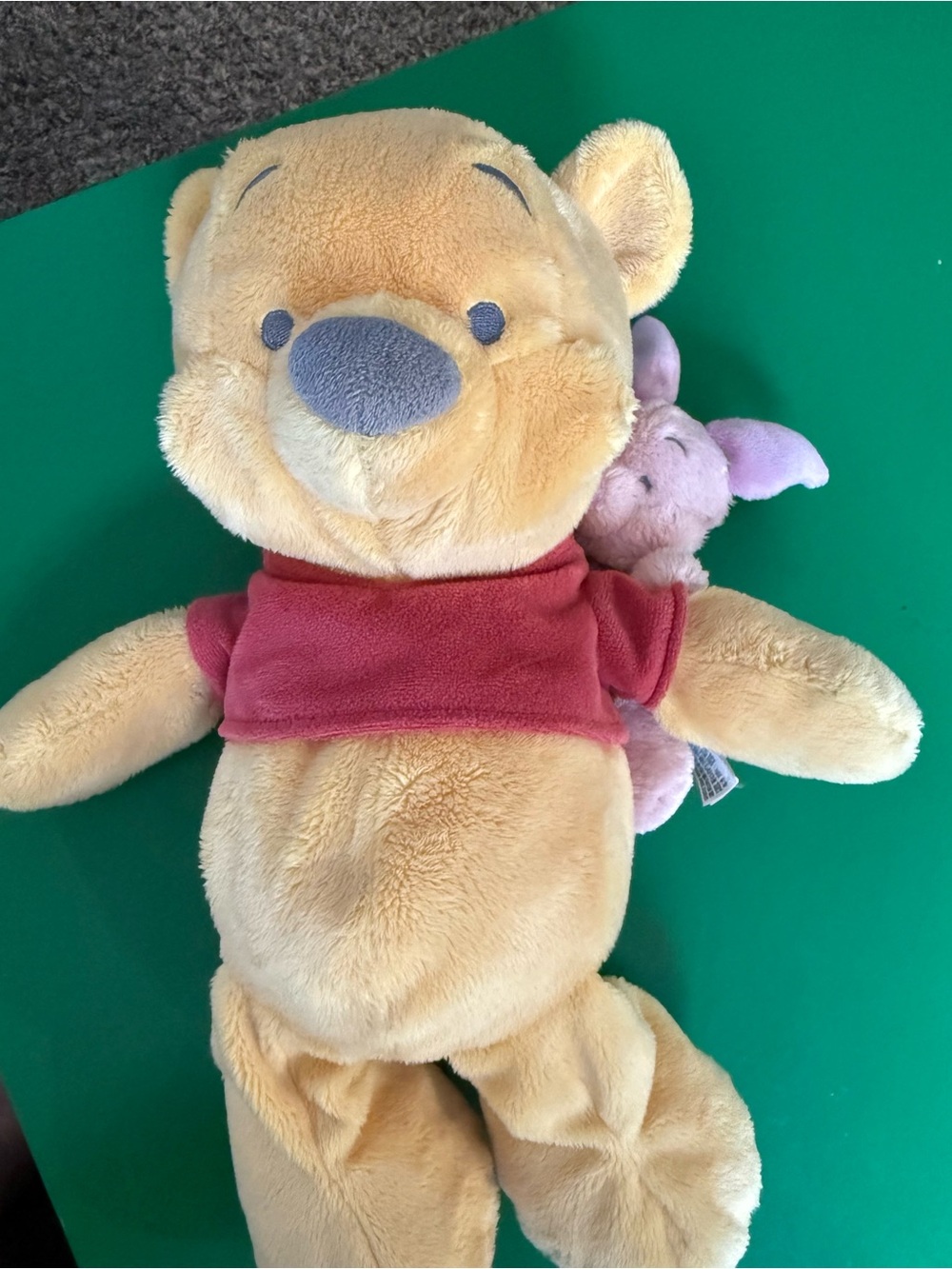 Disney Winnie the Pooh Plush with Pink Piglet - Yellow, Red, Pink
